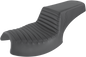 SADDLEMEN Step Up Seat - Front Tuck-n'-Roll/Rear Smooth - Black - Challenger I20-06-171