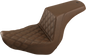SADDLEMEN Step-Up Seat - Front Lattice Stitch - Brown 818-29-172BR