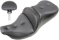 SADDLEMEN Roadsofa Seat - Pillow Top - with Backrest - Black - '09-'23 FLHTCUTG 808-07B-181TBR