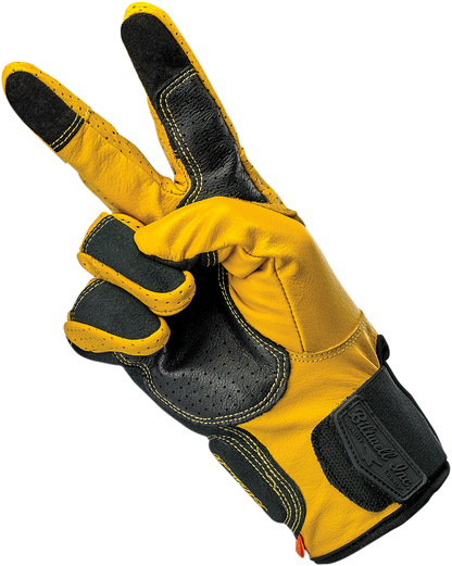BILTWELL Borrego Gloves - Gold/Black - Small 1506-0701-302