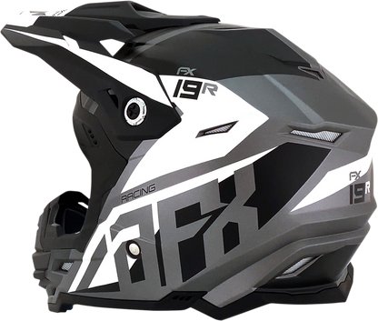 AFX FX-19R Helmet - Racing - Frost Gray - Large 0110-7075