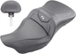 SADDLEMEN Extended Reach Road Sofa Seat - Carbon Fiber - Backrest - Heated - '08-'23 FL 808-07B-186BRHC