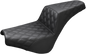 SADDLEMEN Step-Up Seat - Full Lattice Stitch - Black 818-30-175