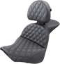 SADDLEMEN Explorer Seat - Lattice Stitched - Backrest 818-27-030LS