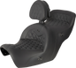 SADDLEMEN Seat - Roadsofa - with Backrest - Full Lattice Stitch - Black - Heated - GL1500 '88-'00 H88-07-182BRHCT