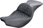 SADDLEMEN Roadsofa Seat - Full Lattice Stitch - Heated - Black - Indian I14-07-182HCT