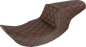 SADDLEMEN Step-Up Seat - Full Lattice Stitch - Brown 897-06-175BR