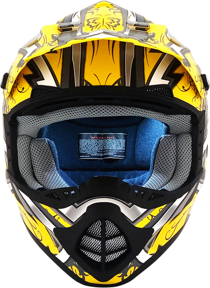 AFX FX-17 Helmet - Butterfly - Matte Yellow - Small 0110-7132