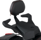SHOW CHROME Passenger Backrest - Smooth - Black w/Red Stitching - Ryker '20-'22 41-420RED