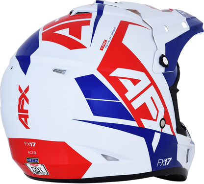 AFX FX-17 Helmet - Aced - Red/White/Blue - 2XL 0110-6483