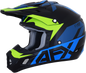AFX FX-17 Helmet - Aced - Blue/Lime - Large 0110-6501