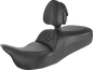 SADDLEMEN RoadSofa Seat - With Backrest - Black w/Black Stitching - Trikes 808-07B-187TBR
