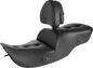 SADDLEMEN Roadsofa Pillow Top Seat - With Backrest - Heater - Black 897-07-181BRHC