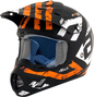 AFX FX-17Y Helmet - Attack - Matte Black/Orange - Large 0111-1407