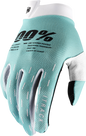 100% iTrack Gloves - Aqua - Small 10008-00000