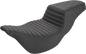 SADDLEMEN Step-Up Seat - Extended Reach - Front Tuck-n-Roll/Rear Lattice Stitch - Black - FL '08-'23 808-07B-176E