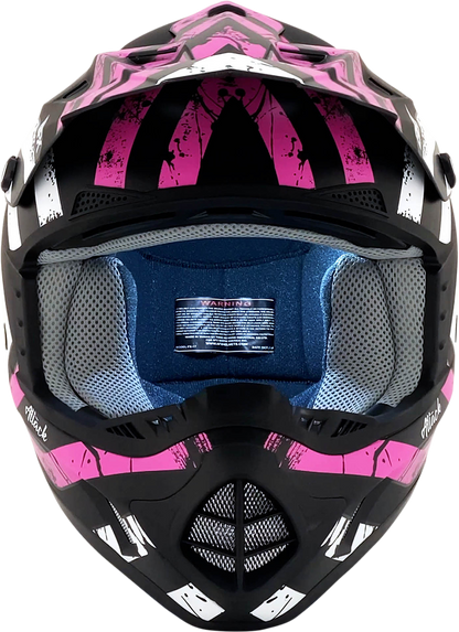 AFX FX-17 Helmet - Attack - Matte Black/Fuchsia - XS 0110-7166