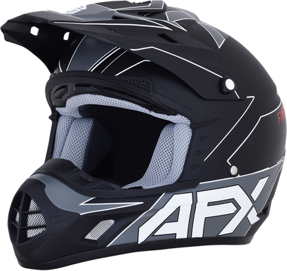 AFX FX-17 Helmet - Aced - Matte Black/White - Large 0110-6491