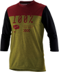 100% Airmatic Jersey - 3/4 Sleeve - Olive - Medium 41313-296-11