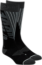 100% Torque Comfort Moto Socks - Black/Gray - Small/Medium 24007-353-17