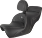 SADDLEMEN Heated Roadsofa Seat - Carbon Fiber - Includes Backrest - Black H88-07-185BRHCT