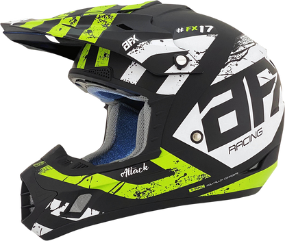 AFX FX-17 Helmet - Attack - Matte Black/Green - XS 0110-7178