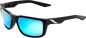 100% Daze Sunglasses - Matte Black - Blue Mirror 61030-019-75