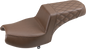 SADDLEMEN Step Up Seat - Front Smooth/Rear Lattice - Brown - Challenger I20-06-173BR