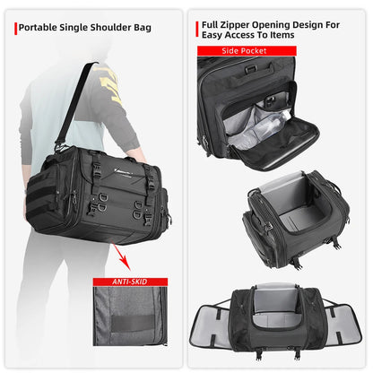 Motorcycle Travel Luggage Bag Waterproof 19L-80L Expandable Big Capacity Motor Tail/Trunk/Rack Bag For Most motorcycle