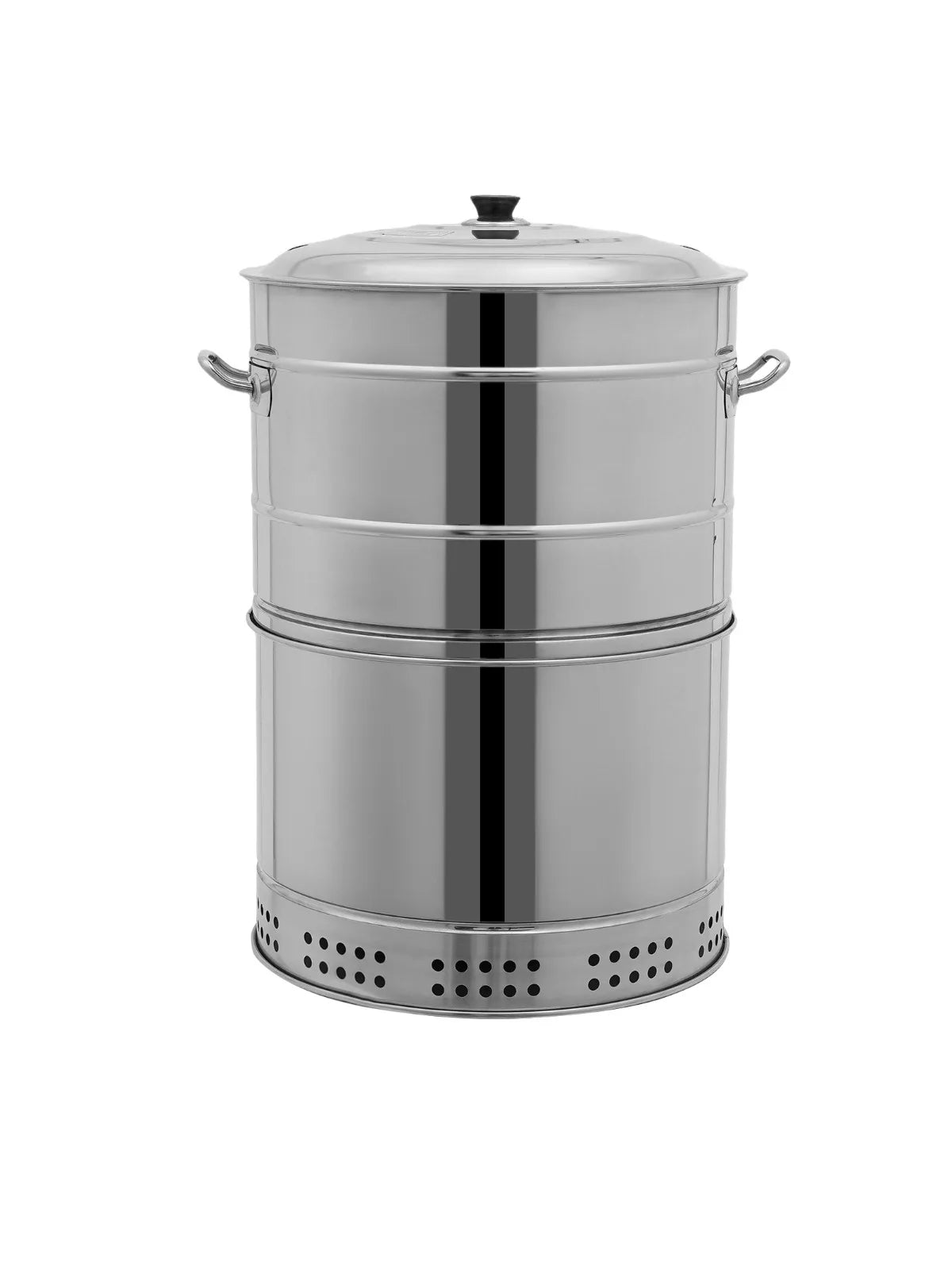 Large Stainless Steel Portable Smokeless Barbecue Charcoal Barrel Grill