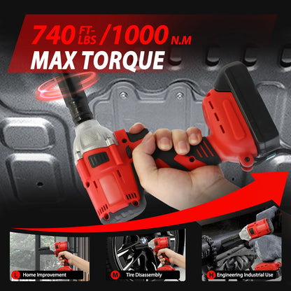 Cordless Electric Impact Wrench Set 1000 N.M