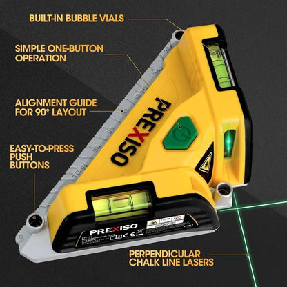 Floor Tile Square Laser Level, Tile Laser Line Projection with Aluminum Magnetic Base