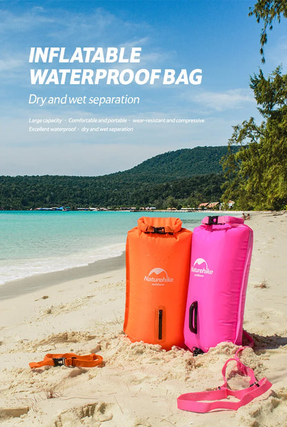 Inflatable Swimming Buoy Waterproof with 28L Storage Dry Bag