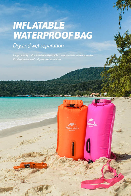 Inflatable Swimming Buoy Waterproof with 28L Storage Dry Bag