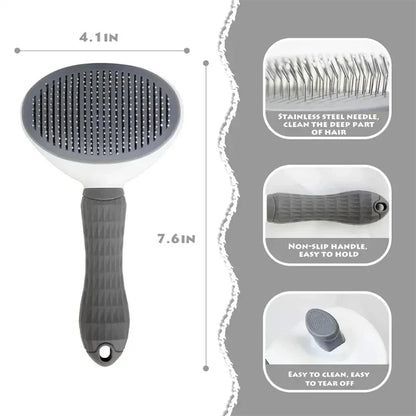Dog / Cat Self Cleaning Pet Hair Remover Brush