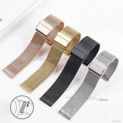 Quick Release Milanese Strap Universal Bracelet for DW  18mm - 24mm 0.6mesh Stainless Steel