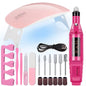 Professional Electric Nail Manicure Kit with UV Nail Dryer Lamp