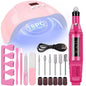 Professional Electric Nail Manicure Kit with UV Nail Dryer Lamp