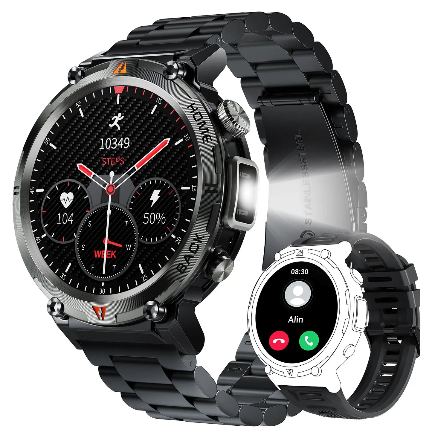 KE3 2025 New Bluetooth smartwatch With Flashlight