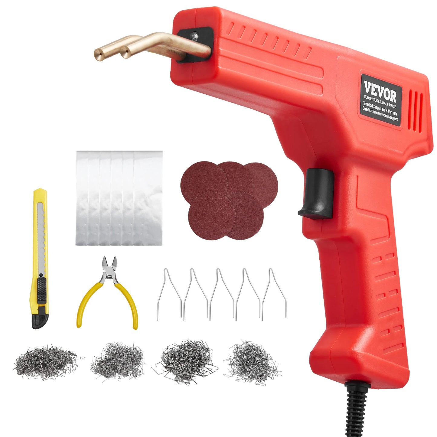 100W Plastic Welding Gun with 800PCS Hot Staples Repair Kit