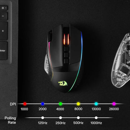 M991 Wireless Gaming Mouse with 9 Macro Buttons RGB Backlight Mice,