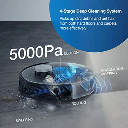Robotic Vacuum Cleaner Auto Empty Station + True Mapping 2.0 + AI Voice Assistance - Certified Refurbished