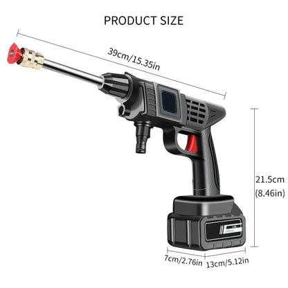 Portable Wireless Electric Car Pressure washer, Foam Spray Gun Car Cleaning Tool,