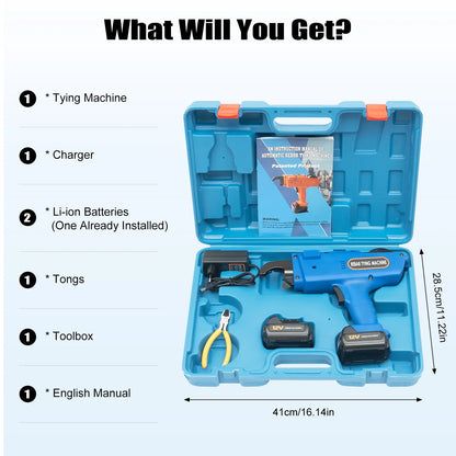 8mm-34mm Automatic Rebar Handheld Rebar Tying Machine/Wire Pliers Tool Kit/Batteries