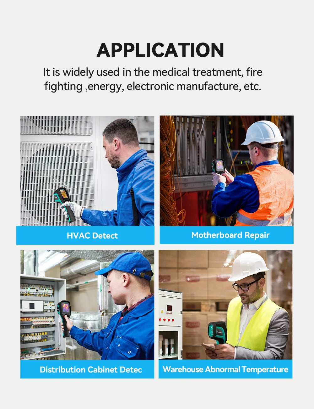 Thermal Imaging Camera with Infrared Temperature Meter For Repair, Pipeline leak Detection