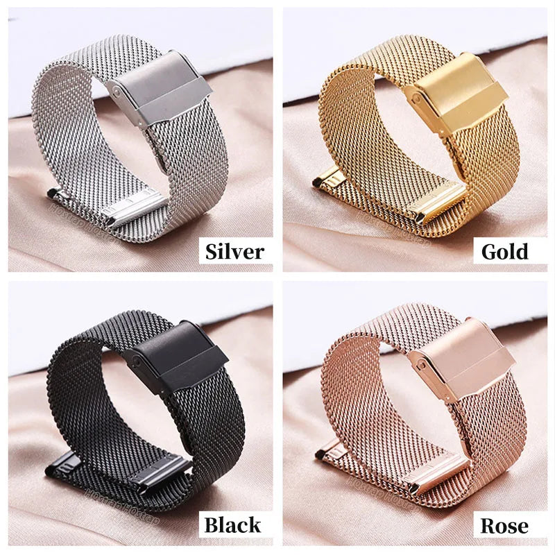 Quick Release Milanese Strap Universal Bracelet for DW  18mm - 24mm 0.6mesh Stainless Steel