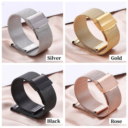 Quick Release Milanese Strap Universal Bracelet for DW  18mm - 24mm 0.6mesh Stainless Steel