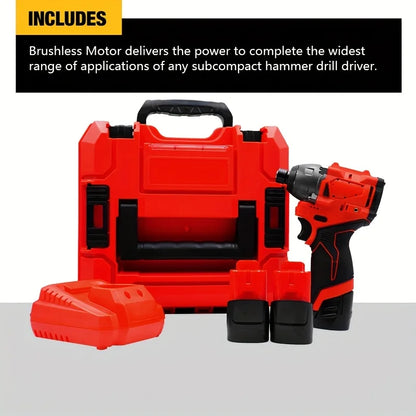 Brushless/Cordless Power Tool Set With Plastic Tool Box