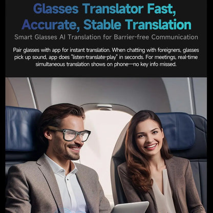 8MP camera smart glasses with video recording, 4K resolution, metal semi-rimless design, photochromic lenses