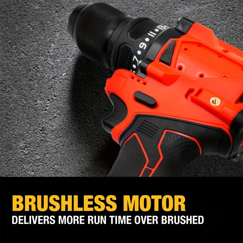 Brushless/Cordless Power Tool Set With Plastic Tool Box